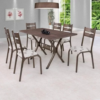 CONJUNTO DE MESA E CADEIRAS LUNA 75, 120 E 136CM