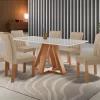 CONJUNTO MESA MADRI 6 CADEIRAS JADE