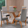 CONJUNTO MESA DALLAS E 6 CADEIRAS IZA