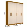 GUARDA ROUPA LANA 6 PORTAS - Image 3