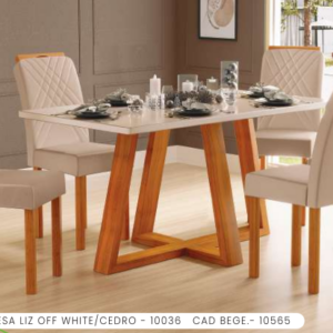 CONJUNTO MESA LIZ E CADEIRAS  BÁRBARA