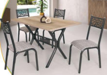 CONJUNTO DE MESA E CADEIRAS JADE - 04 CADEIRAS