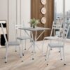 CONJUNTO MESA LEIA 70X70 GRANITO OCRE COM 04 CADEIRAS 061