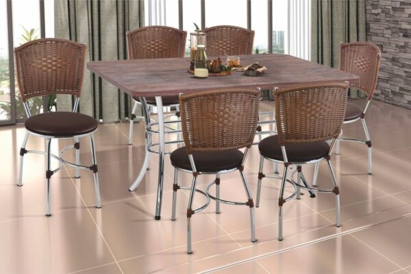 CONJUNTO MESA JOSI C/ 06 CADEIRAS GIOVANA
