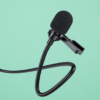 Microfone Lapela Gravação Com Fio 1.5m Auxiliar P2 Hrebos Cor Preto - Imagem 2
