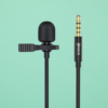 Microfone Lapela Gravação Com Fio 1.5m Auxiliar P2 Hrebos Cor Preto