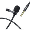 Microfone Lapela Gravação Com Fio 1.5m Auxiliar P2 Hrebos Cor Preto - Imagem 7