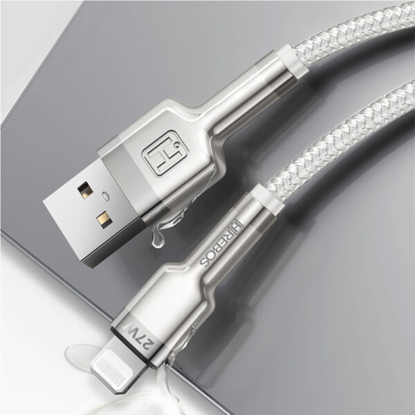Cabo Turbo Metal Waves USB X LIGHTINING Branco - Image 5